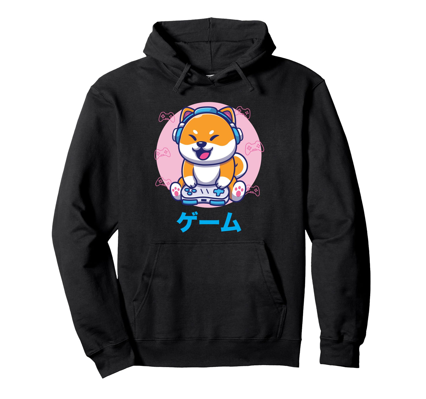 Shiba Inu Video Gaming Vaporwave Hoodie - Unique Graphic Men Women - T-Shirt, Sweatshirt, Hoodie