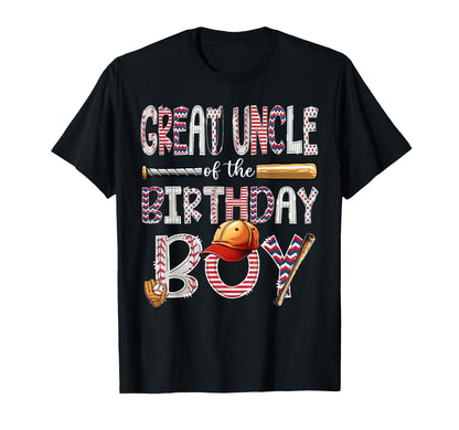 Great Uncle Birthday Baseball Player T-Shirt - Graphic Print for Adults - T-Shirt, Sweatshirt, Hoodie