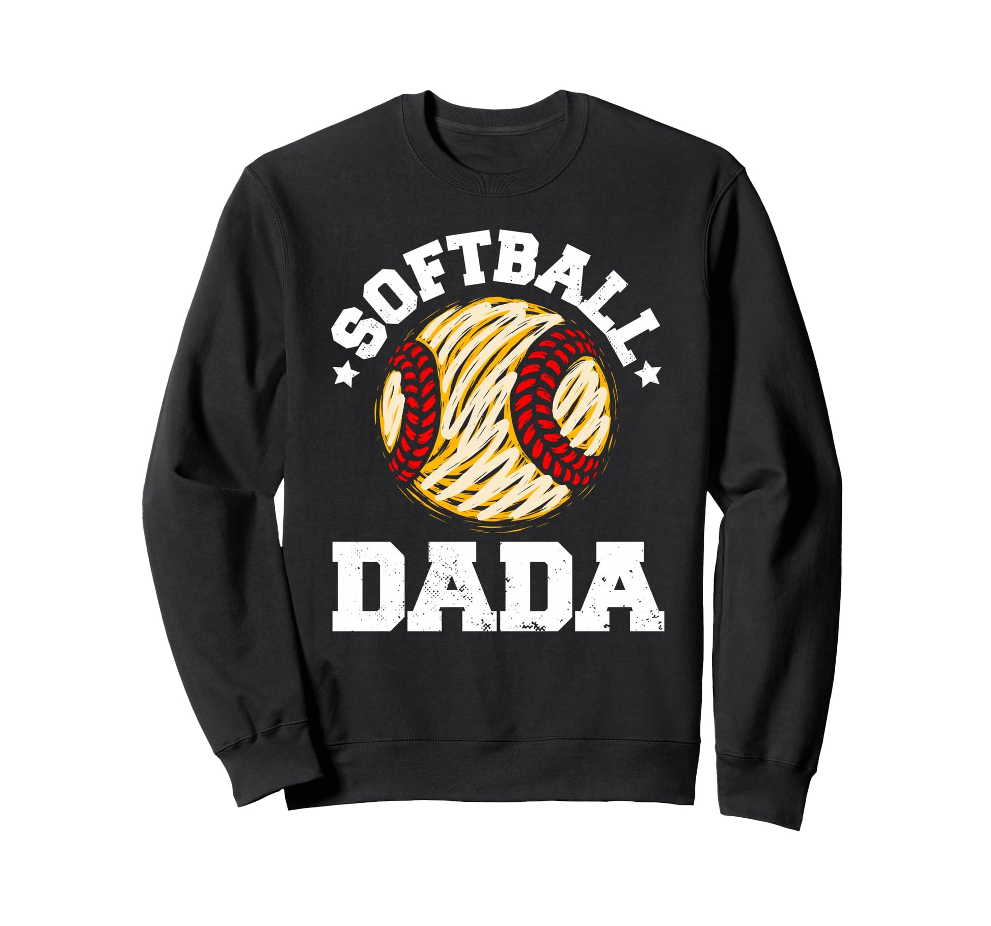 Softball Dada Distressed Funny Sweatshirt - Minimalist Print for Adults - T-Shirt, Sweatshirt, Hoodie