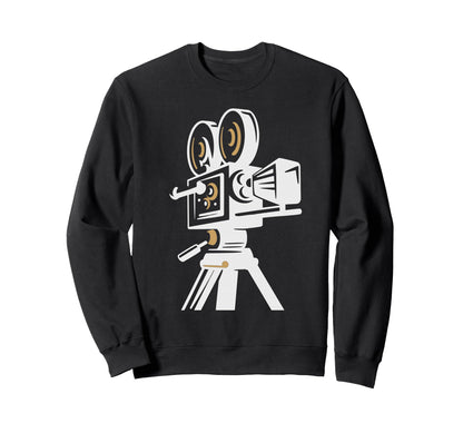 Movie Camera Sweatshirt - Fun Novelty Design Unisex - T-Shirt, Sweatshirt, Hoodie