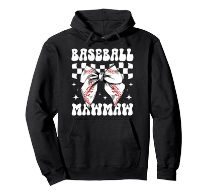 Baseball Mawmaw Coquette Mawmaw Baseball Hoodie - Graphic Print Unisex - T-Shirt, Sweatshirt, Hoodie