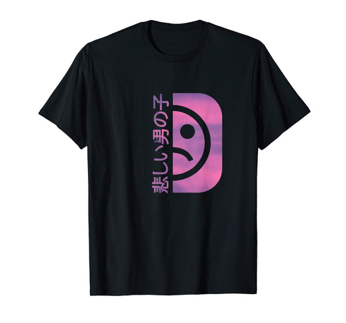 Vaporwave Edgy Aesthetic Japanese Sad T-Shirt - Custom Art Print Unisex - T-Shirt, Sweatshirt, Hoodie