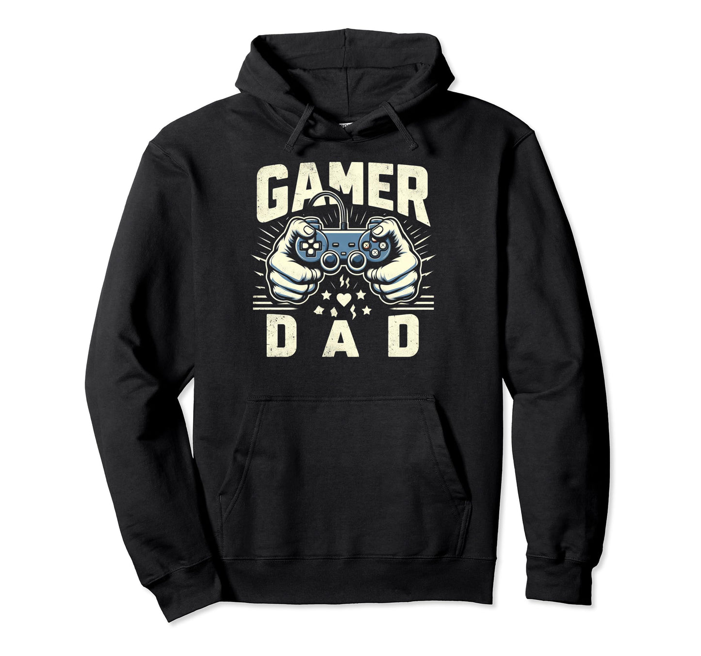 Gamer Dad Game Controller Gaming Video Hoodie - Minimalist Print Men Women - T-Shirt, Sweatshirt, Hoodie