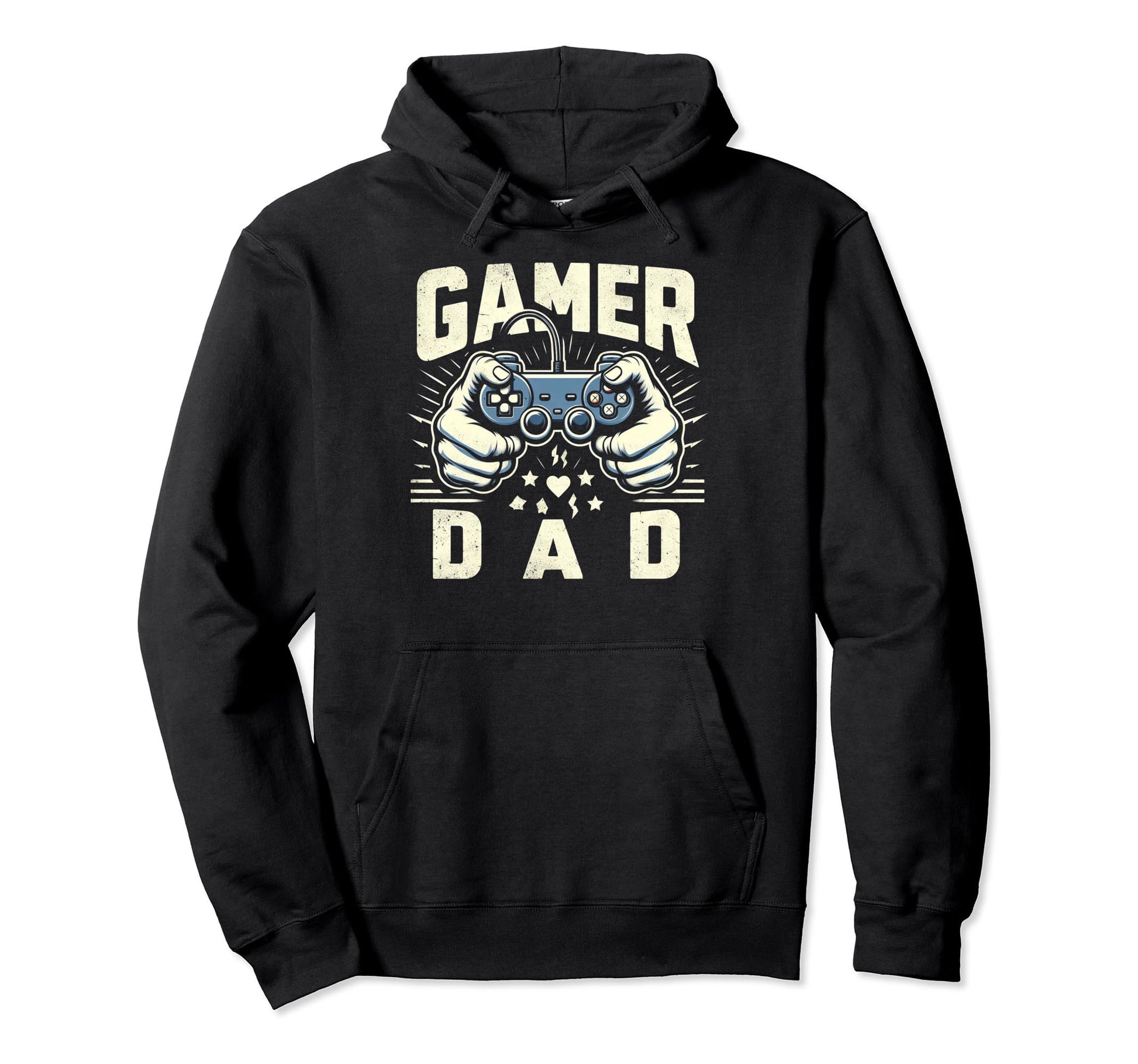 Gamer Dad Game Controller Gaming Video Hoodie - Minimalist Print Men Women - T-Shirt, Sweatshirt, Hoodie