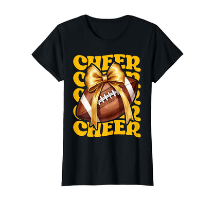 Game Day Yellow Cheerleader Mom T-Shirt - Fun Novelty Design Men Women - T-Shirt, Sweatshirt, Hoodie