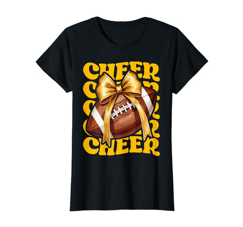 Game Day Yellow Cheerleader Mom T-Shirt - Fun Novelty Design Men Women - T-Shirt, Sweatshirt, Hoodie