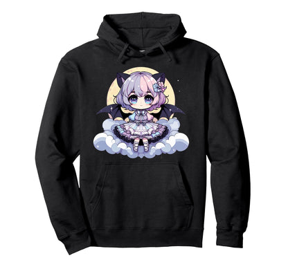 Kawaii Pastel Goth Creepy Anime Moon Hoodie - Trendy Graphic for Adults - T-Shirt, Sweatshirt, Hoodie