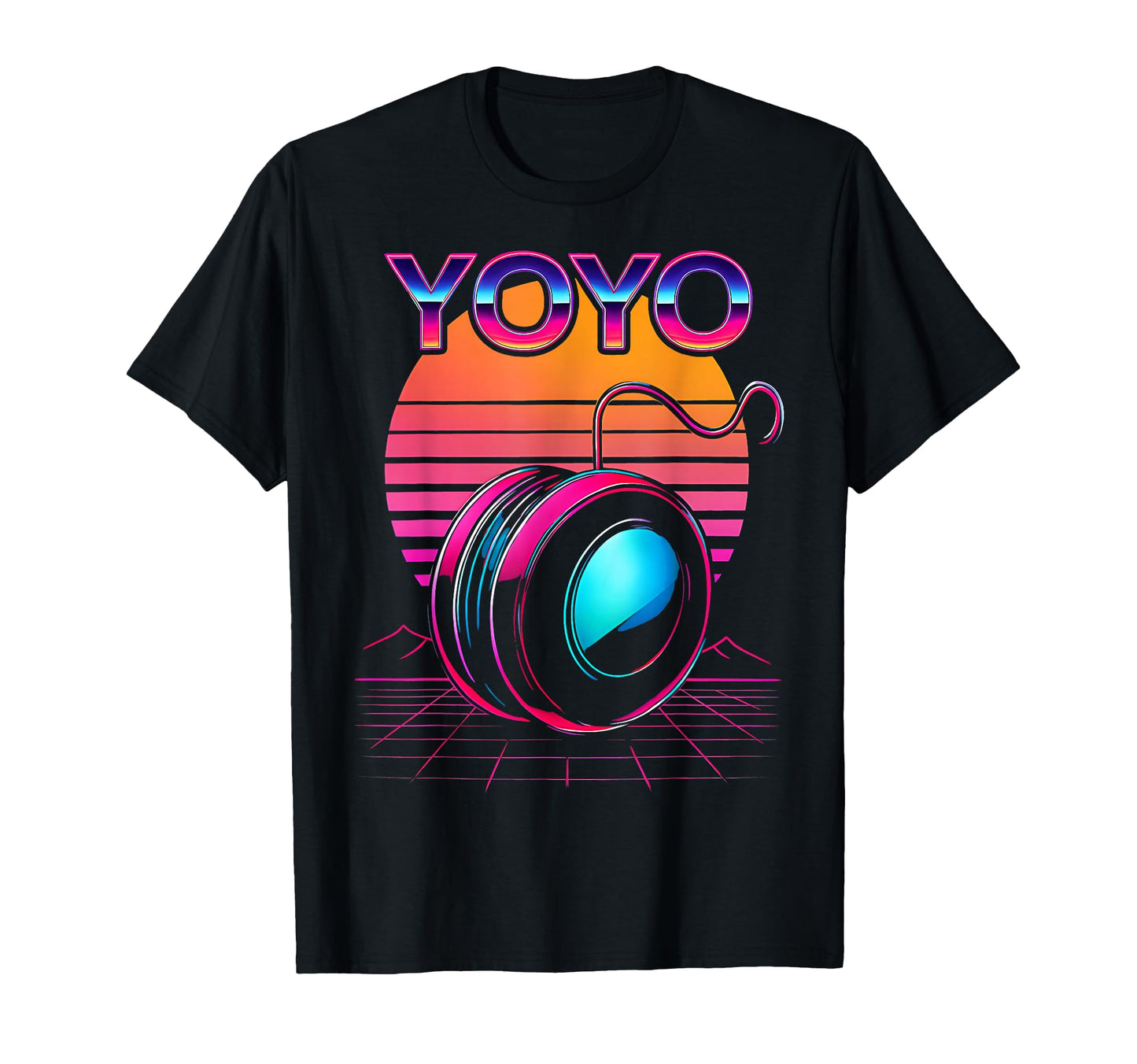 Yoyo Toy Vaporwave Aesthetic Sunset T-Shirt - Minimalist Print Men Women - T-Shirt, Sweatshirt, Hoodie