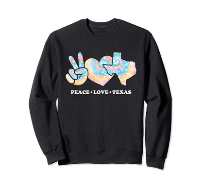 Tie Dye Texas Hippie Gift Co Sweatshirt - Aesthetic Graphic Unisex - T-Shirt, Sweatshirt, Hoodie