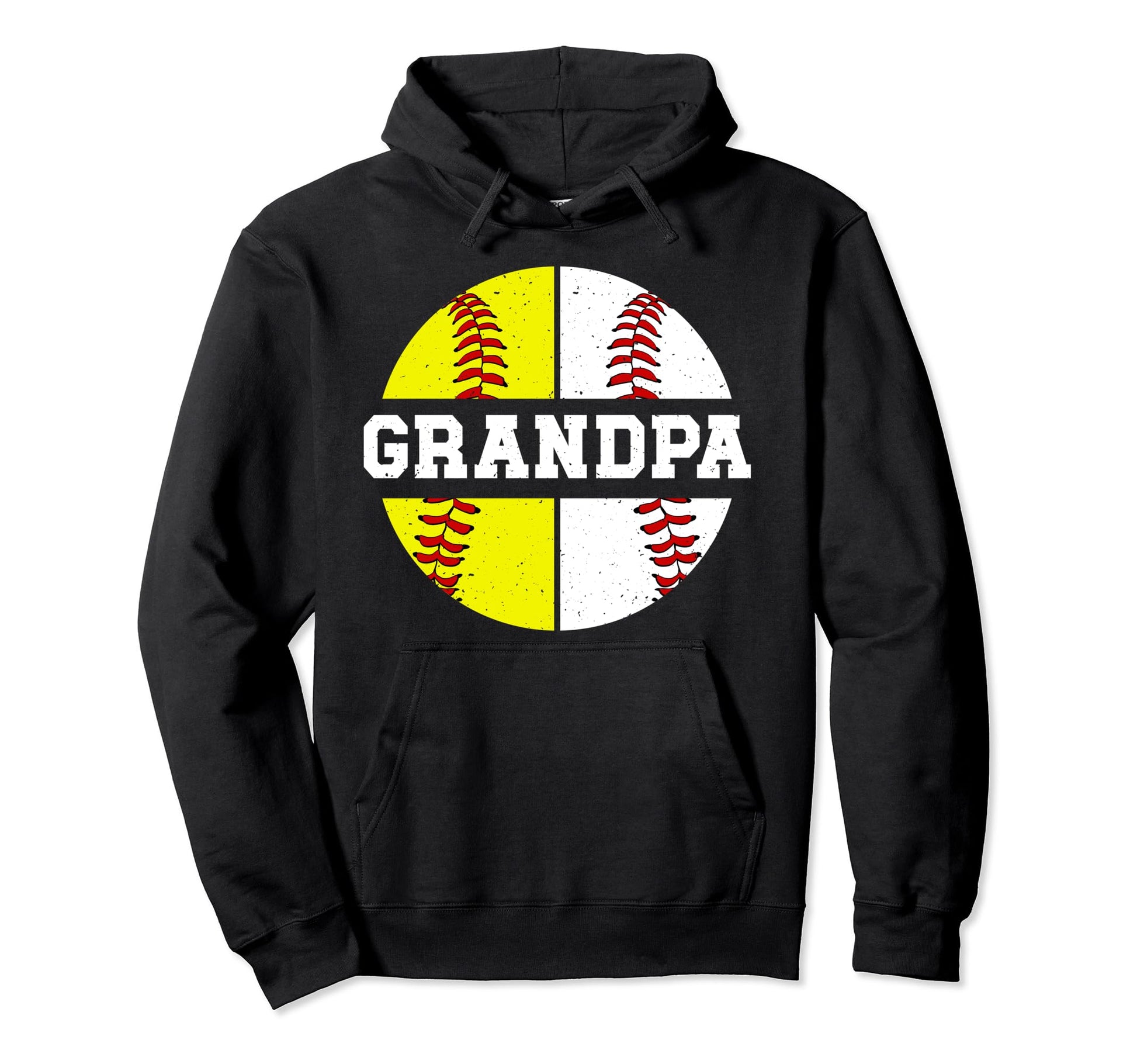 Softball Baseball Grandpa Baseball Hoodie - Custom Art Print Unisex - T-Shirt, Sweatshirt, Hoodie