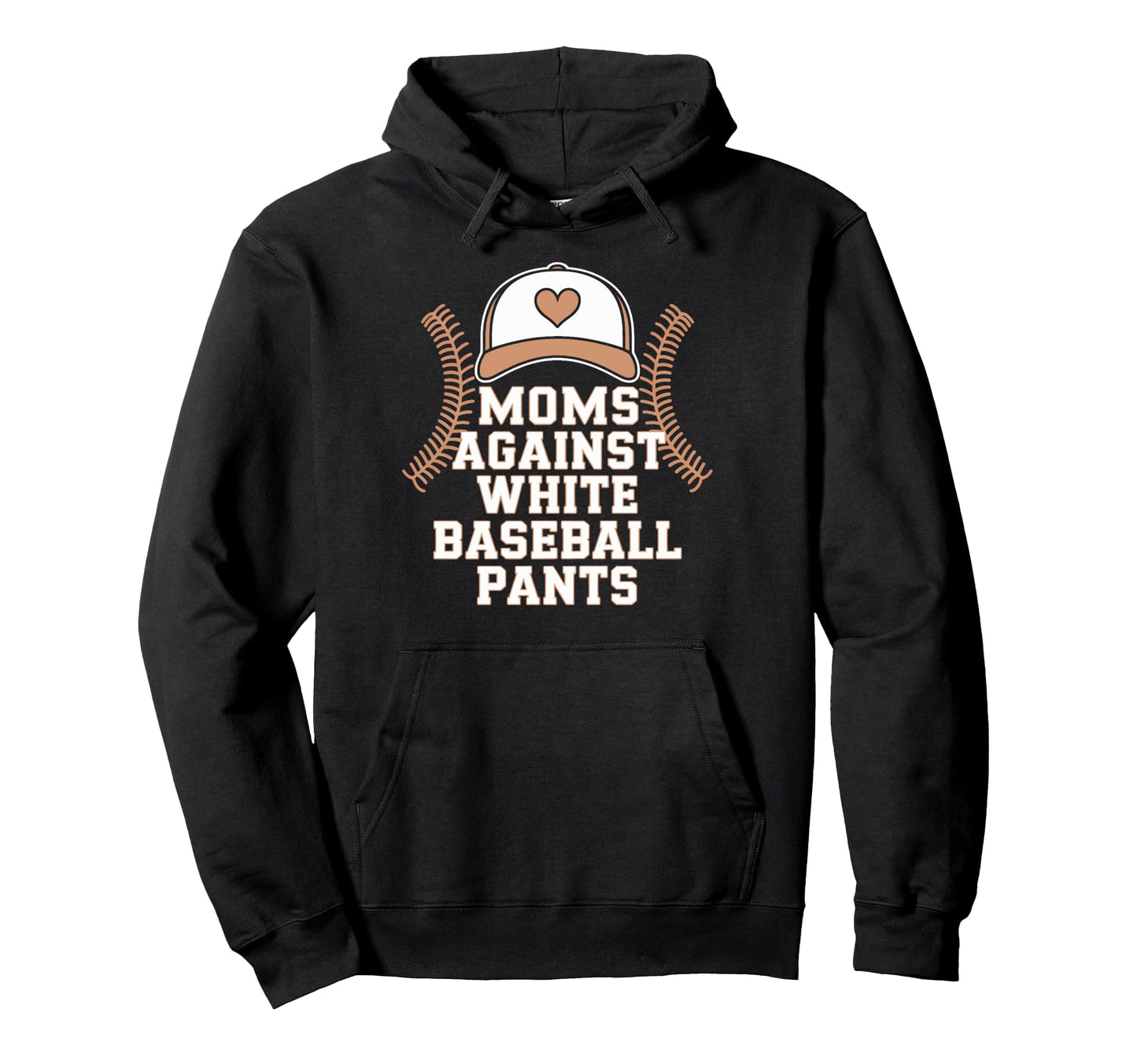 Baseball Parents Moms Against White Hoodie - Custom Art Print Unisex - T-Shirt, Sweatshirt, Hoodie