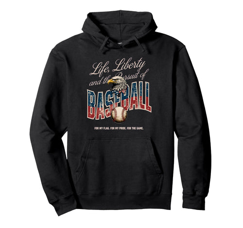 Usa Patriotic Baseball Hoodie - Trendy Graphic for Adults - T-Shirt, Sweatshirt, Hoodie