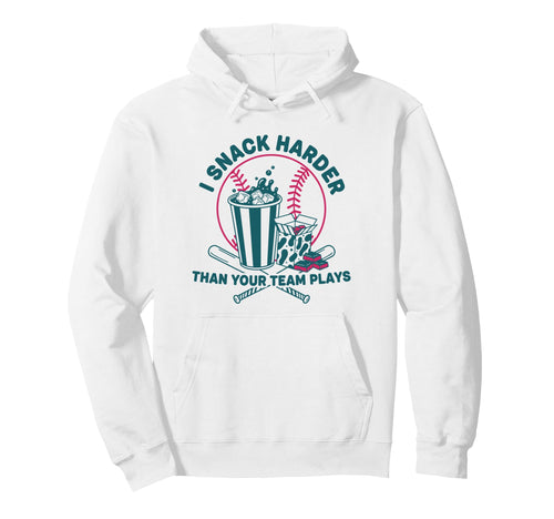 Softball Snack Harder Team Player Funny Hoodie - Fun Novelty Design Unisex - T-Shirt, Sweatshirt, Hoodie