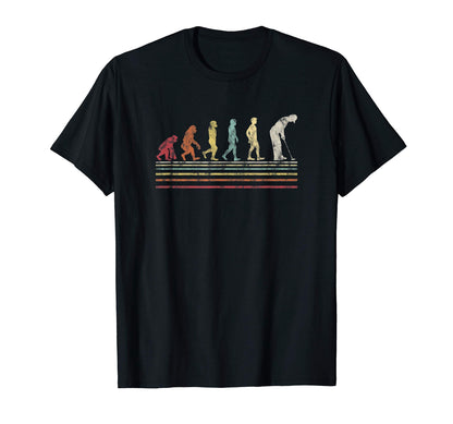 Evolution Golf Player Rainbow T-Shirt - Casual Everyday Wear Men Women - T-Shirt, Sweatshirt, Hoodie