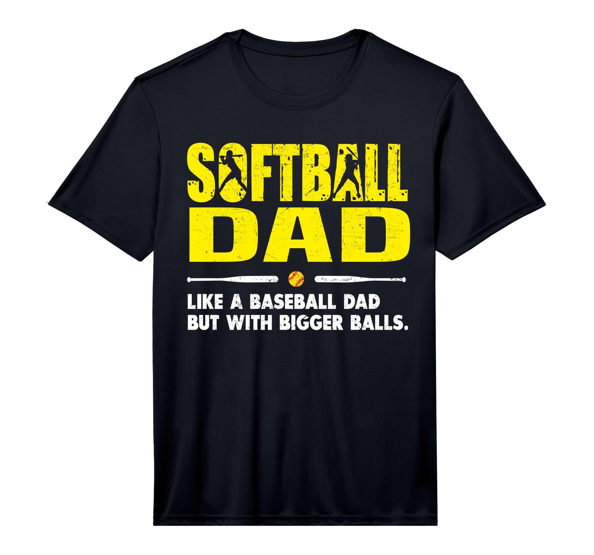 Mens Softball Dad Like Baseball Dad But T-Shirt - Unique Graphic Men Women - T-Shirt, Sweatshirt, Hoodie