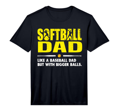 Mens Softball Dad Like Baseball Dad But T-Shirt - Unique Graphic Men Women - T-Shirt, Sweatshirt, Hoodie