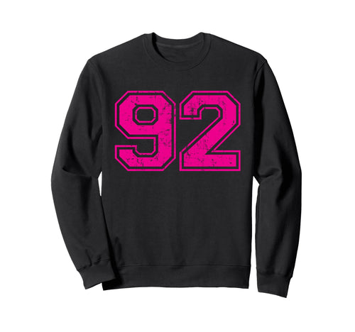 Number 92 Varsity Distressed Sweatshirt - Casual Everyday Wear Unisex - T-Shirt, Sweatshirt, Hoodie