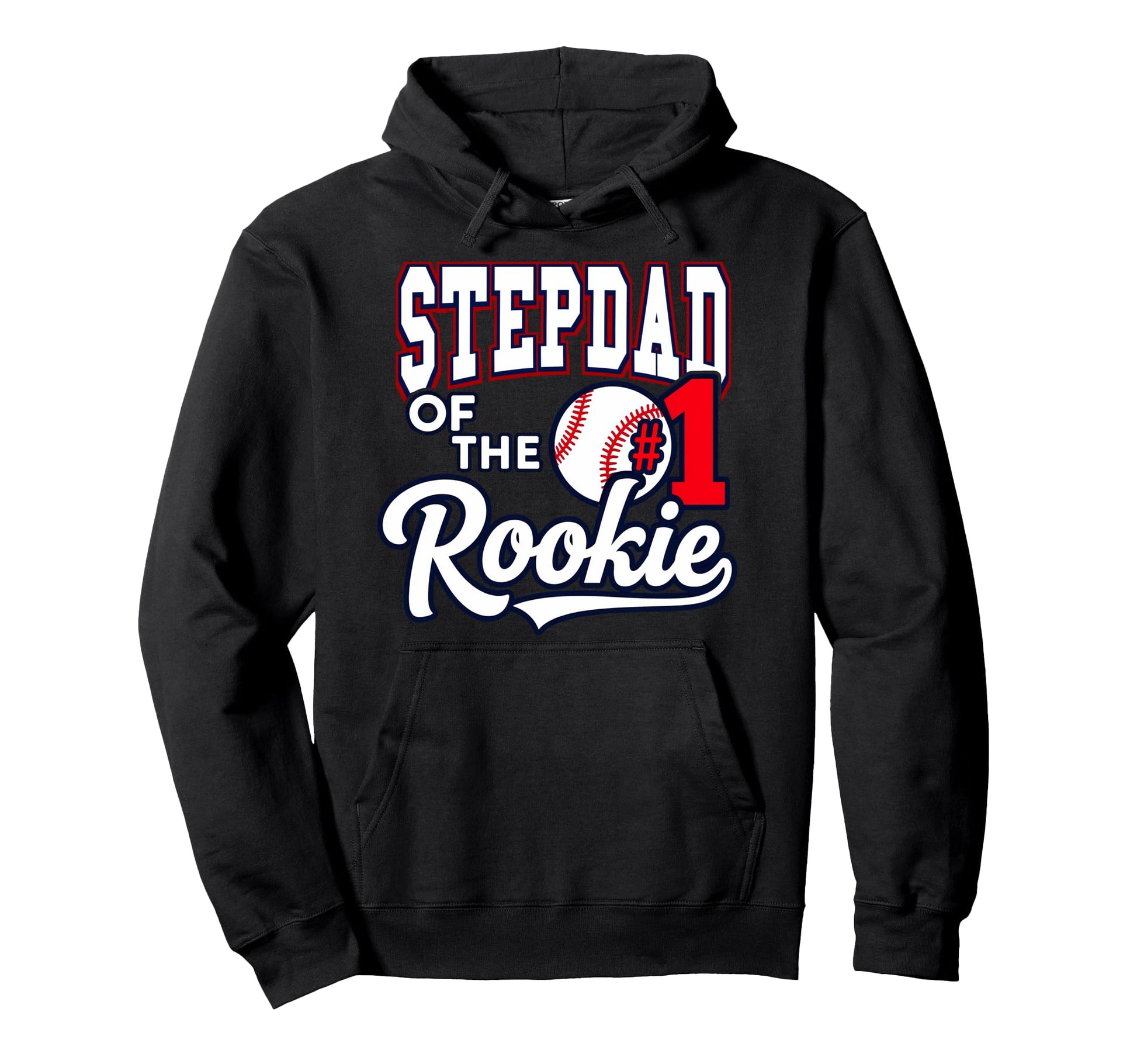 Stepfather Stepdad Number 1 Rookie Hoodie - Minimalist Print Men Women - T-Shirt, Sweatshirt, Hoodie
