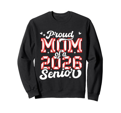 Senior Mom Class 2026 Baseball Sweatshirt - Fun Novelty Design for Adults - T-Shirt, Sweatshirt, Hoodie