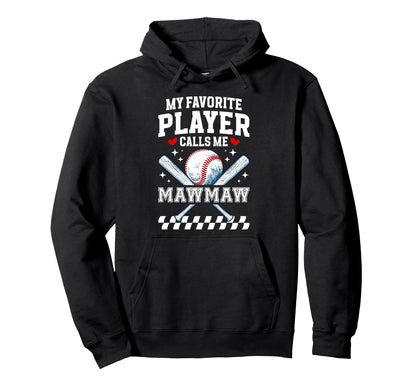 Proud Baseball Mawmaw Baseball Player Hoodie - Unique Graphic for Adults - T-Shirt, Sweatshirt, Hoodie