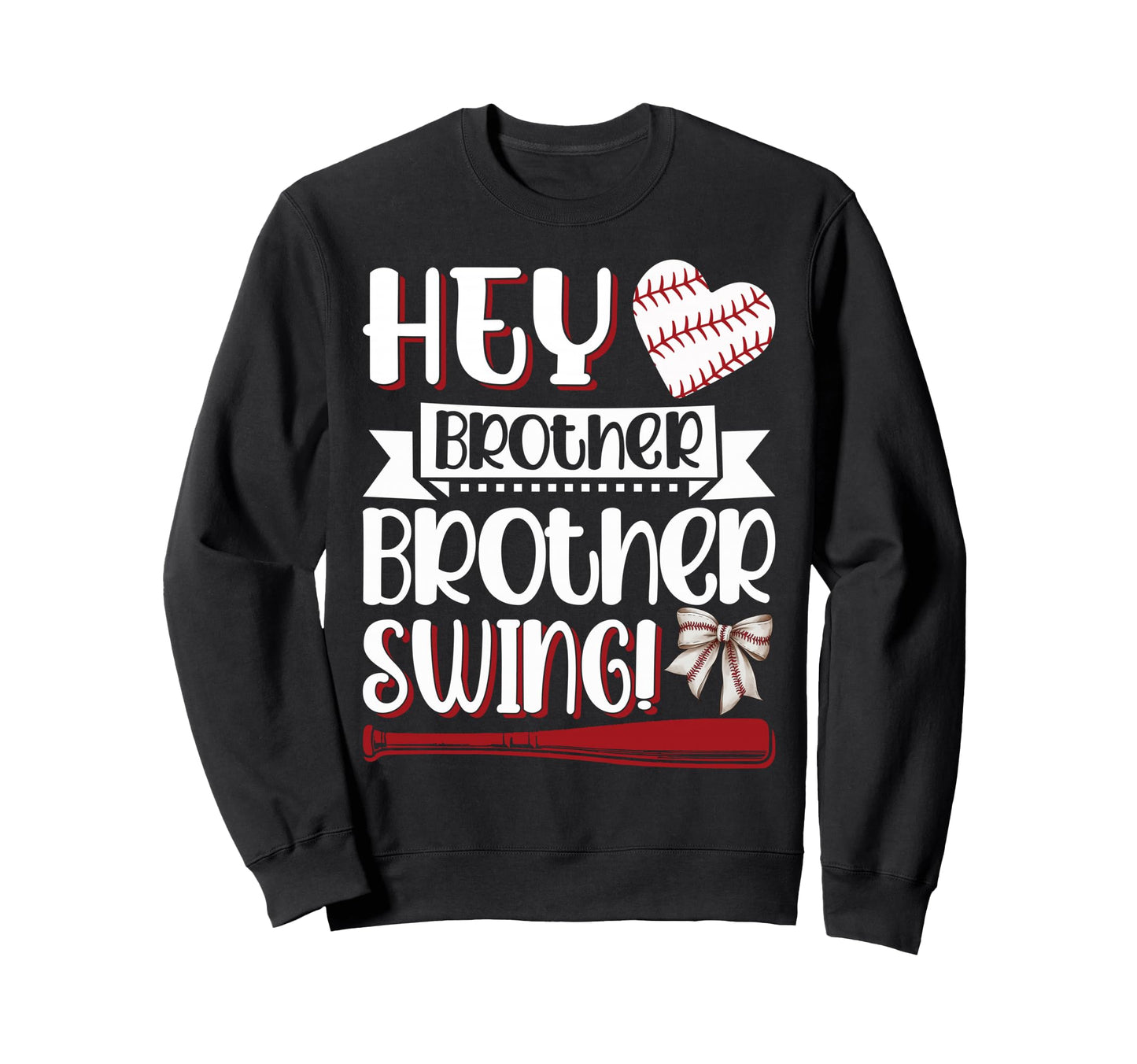 Hey Brother Swing Baseball Softball Bat Hoodie - Unique Graphic Unisex - T-Shirt, Sweatshirt, Hoodie