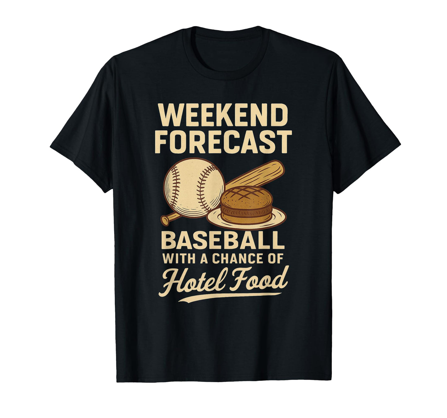 Weekend Forecast Baseball Chance T-Shirt - Fun Novelty Design for Adults - T-Shirt, Sweatshirt, Hoodie