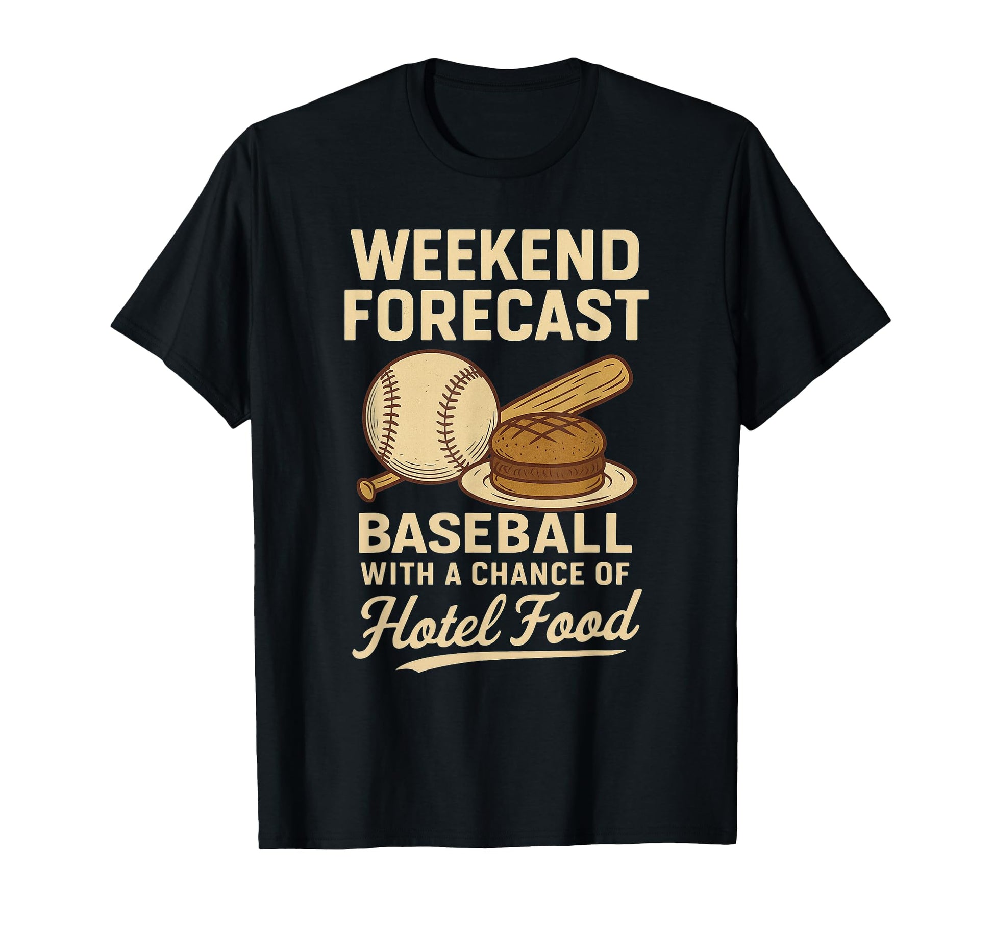 Weekend Forecast Baseball Chance T-Shirt - Fun Novelty Design for Adults - T-Shirt, Sweatshirt, Hoodie