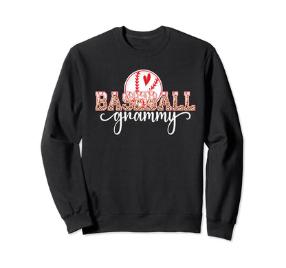 Baseball Grammy Leopard Grandma Sweatshirt - Minimalist Print Unisex - T-Shirt, Sweatshirt, Hoodie