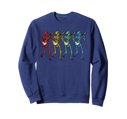 Dancing Rainbow Skeletons Banjos Sweatshirt - Fun Novelty Design Unisex - T-Shirt, Sweatshirt, Hoodie