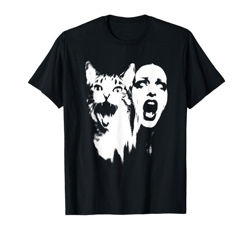 Punk And Cat Grunge 90S Distressed T-Shirt - Graphic Print Unisex - T-Shirt, Sweatshirt, Hoodie