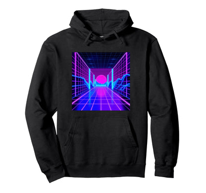 Vaporwave Synthwave Retroverse 80S Hoodie - Casual Everyday Wear Unisex - T-Shirt, Sweatshirt, Hoodie