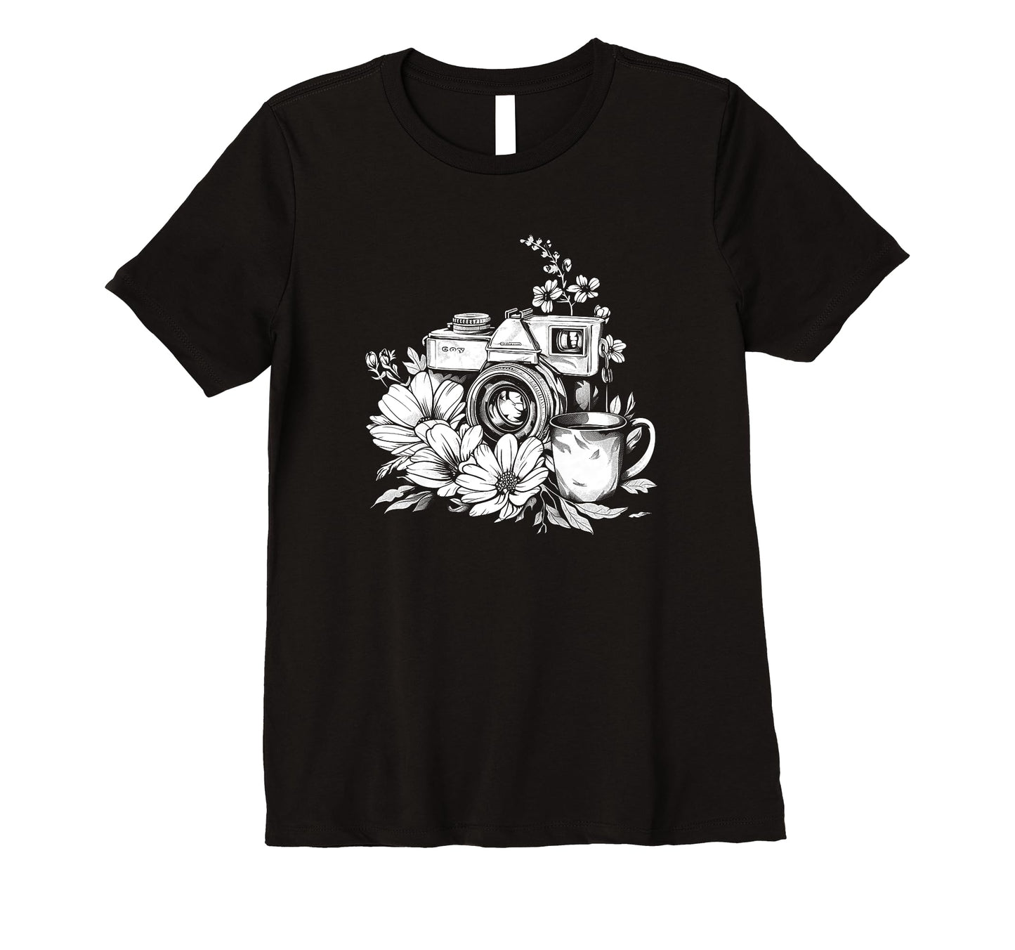 Womens Photographer Coffee Camera T-Shirt - Streetwear Style Unisex - T-Shirt, Sweatshirt, Hoodie