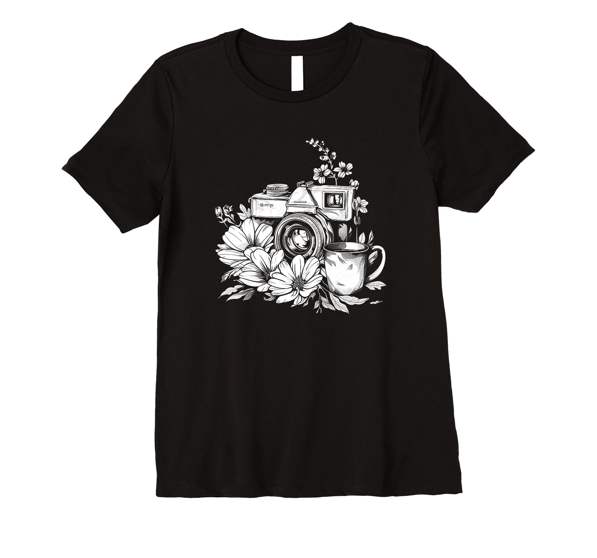 Womens Photographer Coffee Camera T-Shirt - Streetwear Style Unisex - T-Shirt, Sweatshirt, Hoodie