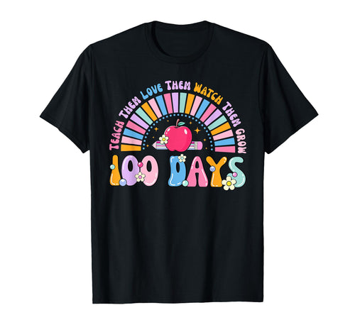100 Days School Rainbow 100Th Day School T-Shirt - Streetwear Style Unisex - T-Shirt, Sweatshirt, Hoodie