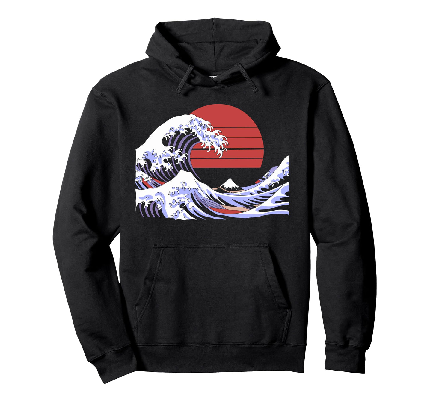 Big Wave Vaporwave Aesthetic 80S Anime Hoodie - Novelty Apparel Unisex - T-Shirt, Sweatshirt, Hoodie