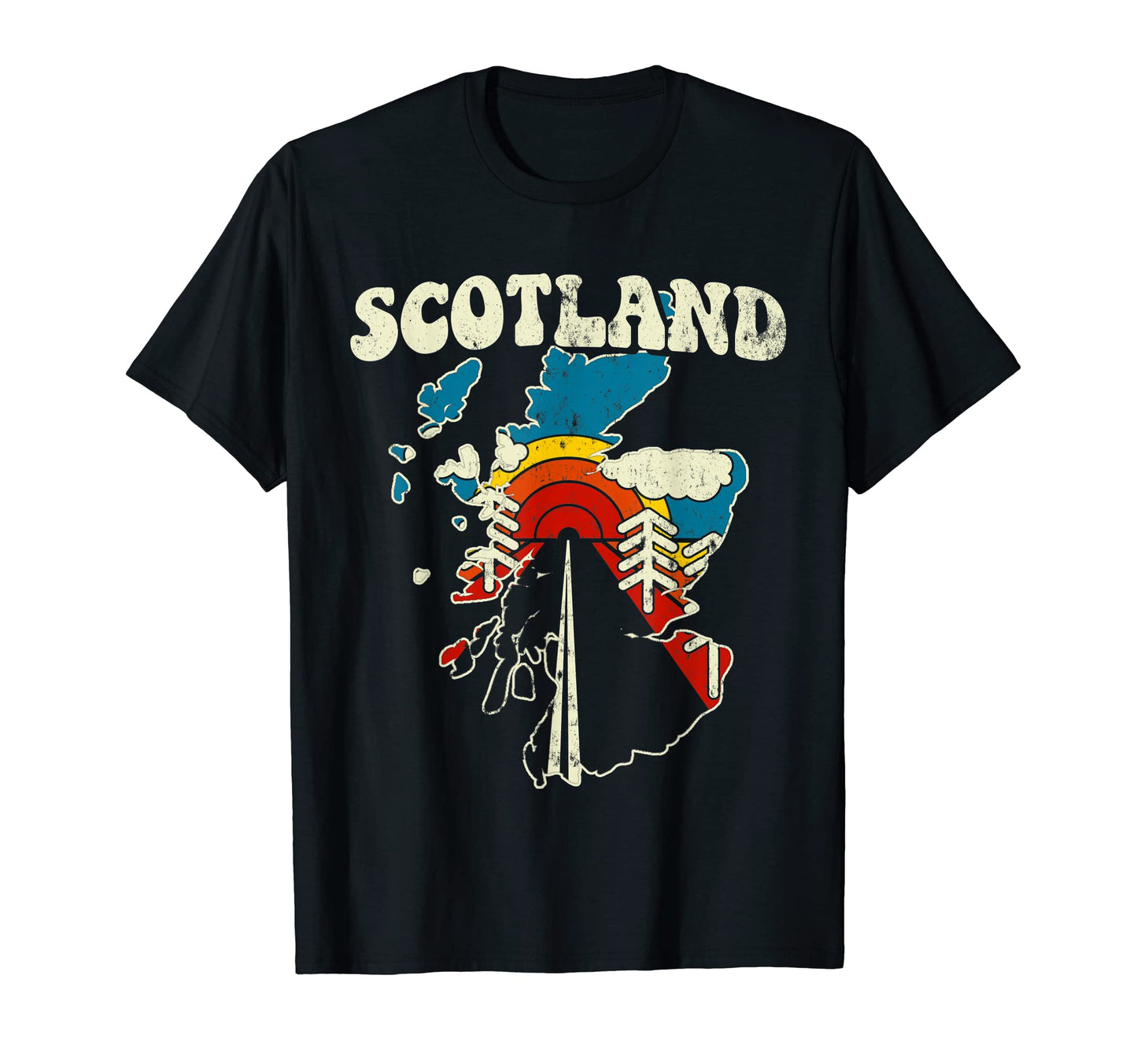 Scotland Scottish Country Rainbow T-Shirt - Custom Art Print for Adults - T-Shirt, Sweatshirt, Hoodie