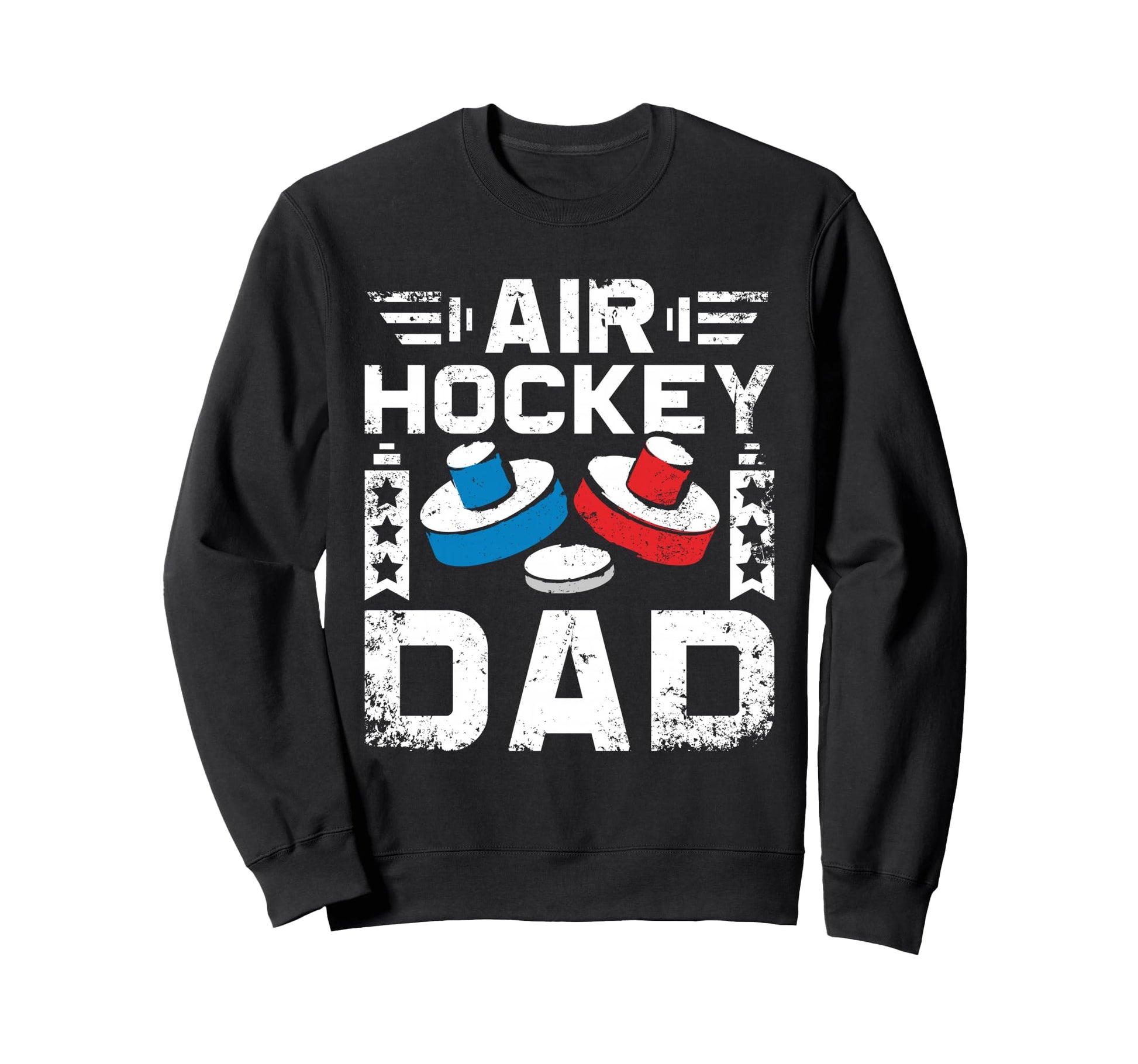 Fathers Day Air Hockey Dad Game Sweatshirt - Custom Art Print Men Women - T-Shirt, Sweatshirt, Hoodie