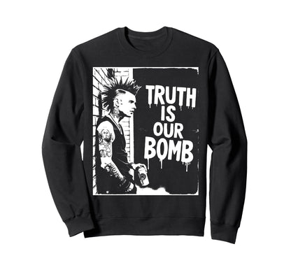 Punk Rock 90S Grunge Distressed Sweatshirt - Aesthetic Graphic Men Women - T-Shirt, Sweatshirt, Hoodie