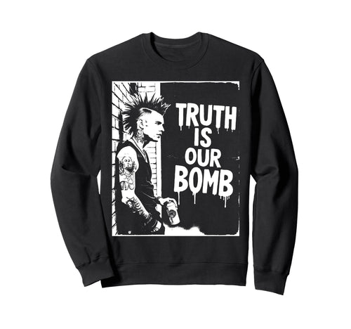 Punk Rock 90S Grunge Distressed Sweatshirt - Aesthetic Graphic Men Women - T-Shirt, Sweatshirt, Hoodie