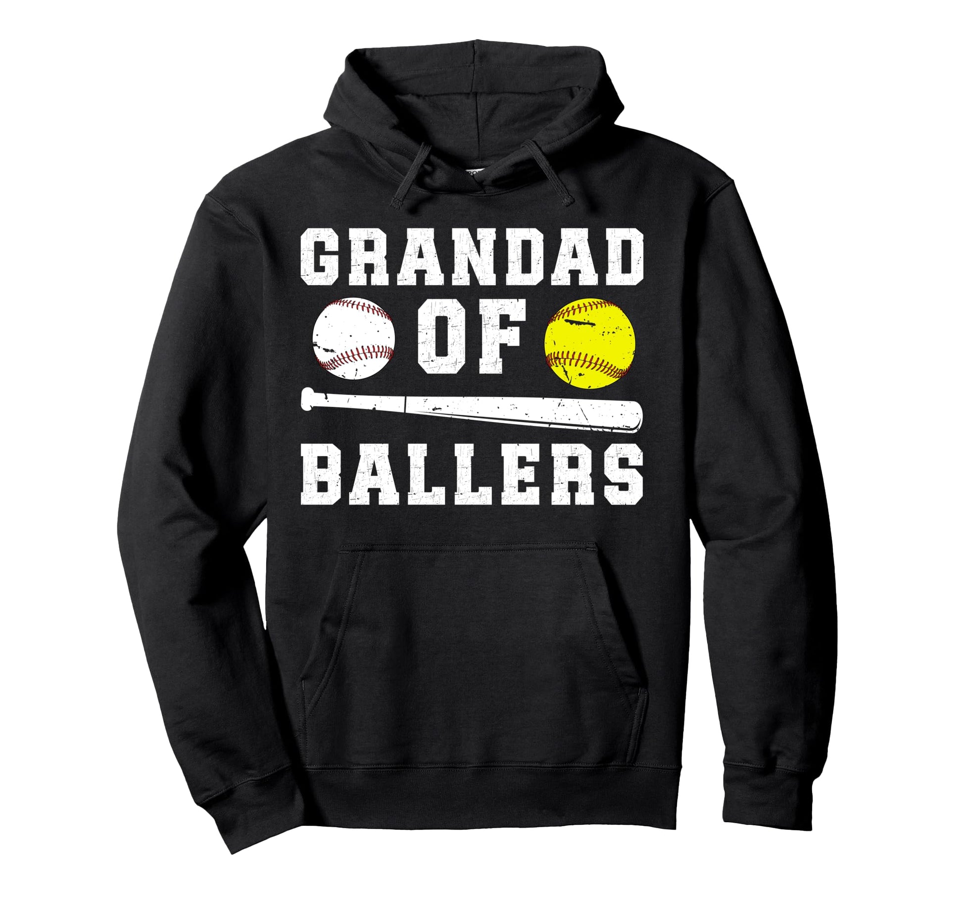 Grandad Ballers Proud Baseball Softball Hoodie - Custom Art Print Unisex - T-Shirt, Sweatshirt, Hoodie