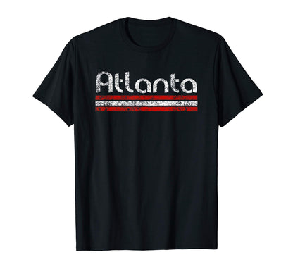 Atlanta Georgia Weathered Stripe T-Shirt - Custom Art Print Unisex - T-Shirt, Sweatshirt, Hoodie