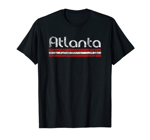 Atlanta Georgia Weathered Stripe T-Shirt - Custom Art Print Unisex - T-Shirt, Sweatshirt, Hoodie