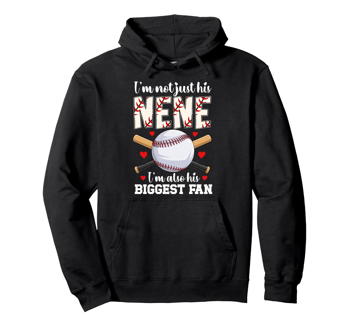 His Biggest Fan Baseball Nene Baseball Hoodie - Trendy Graphic Men Women - T-Shirt, Sweatshirt, Hoodie
