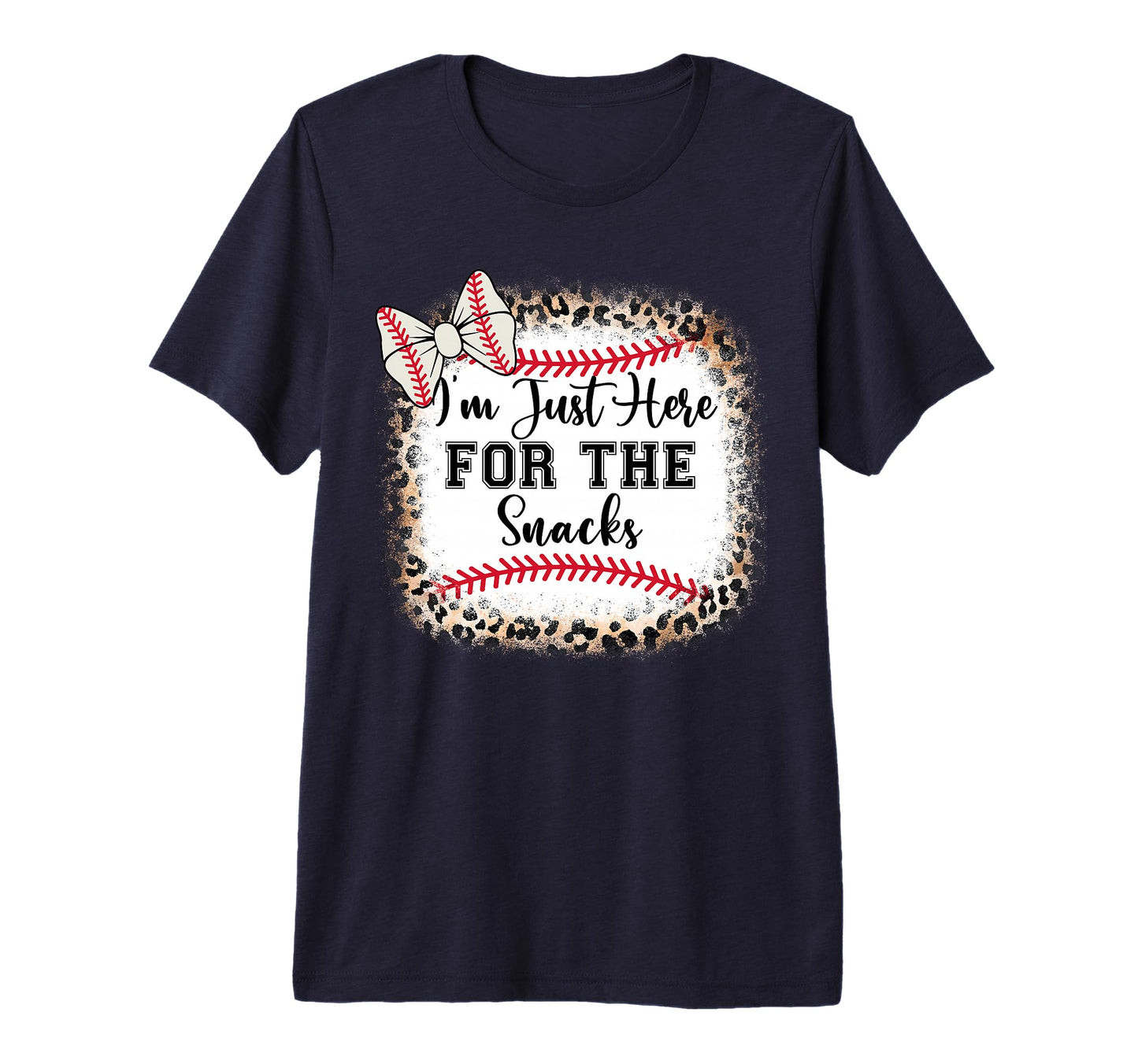 Baseball Sister Im Just Here Snacks Funny T-Shirt - Trendy Graphic Unisex - T-Shirt, Sweatshirt, Hoodie