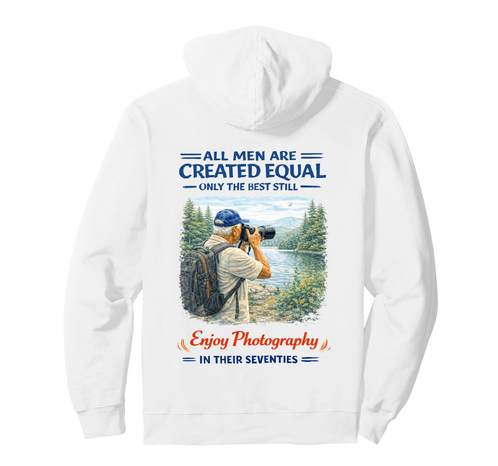 Seventies Photographer Camera Hoodie - Custom Art Print for Adults - T-Shirt, Sweatshirt, Hoodie