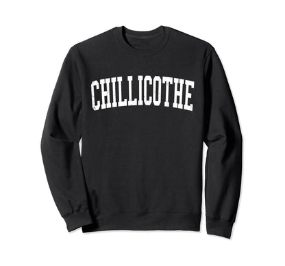 Chillicothe Oh Distressed White Sweatshirt - Aesthetic Graphic Unisex - T-Shirt, Sweatshirt, Hoodie