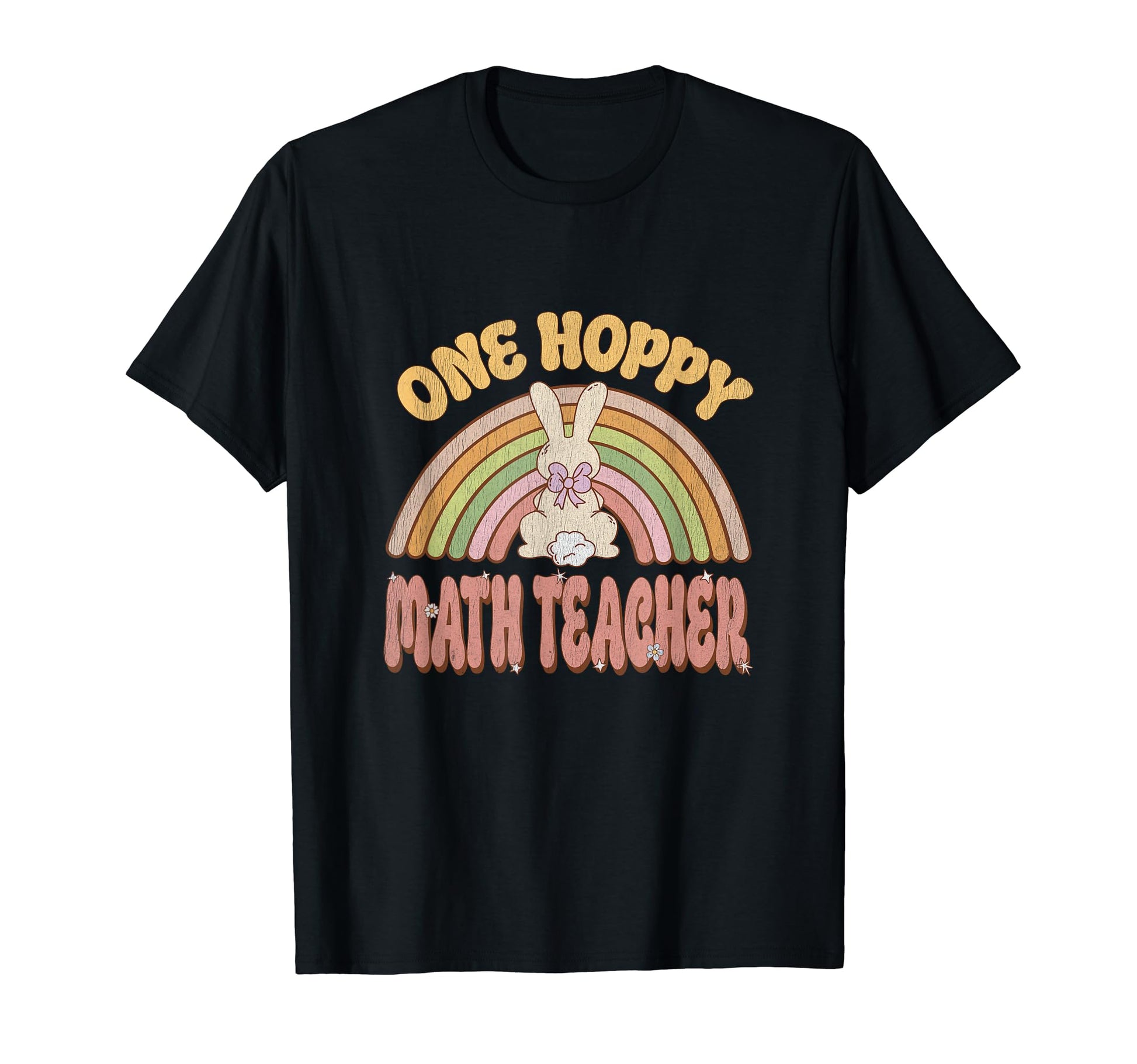 One Hoppy Math Teacher Bunny Easter T-Shirt - Aesthetic Graphic for Adults - T-Shirt, Sweatshirt, Hoodie