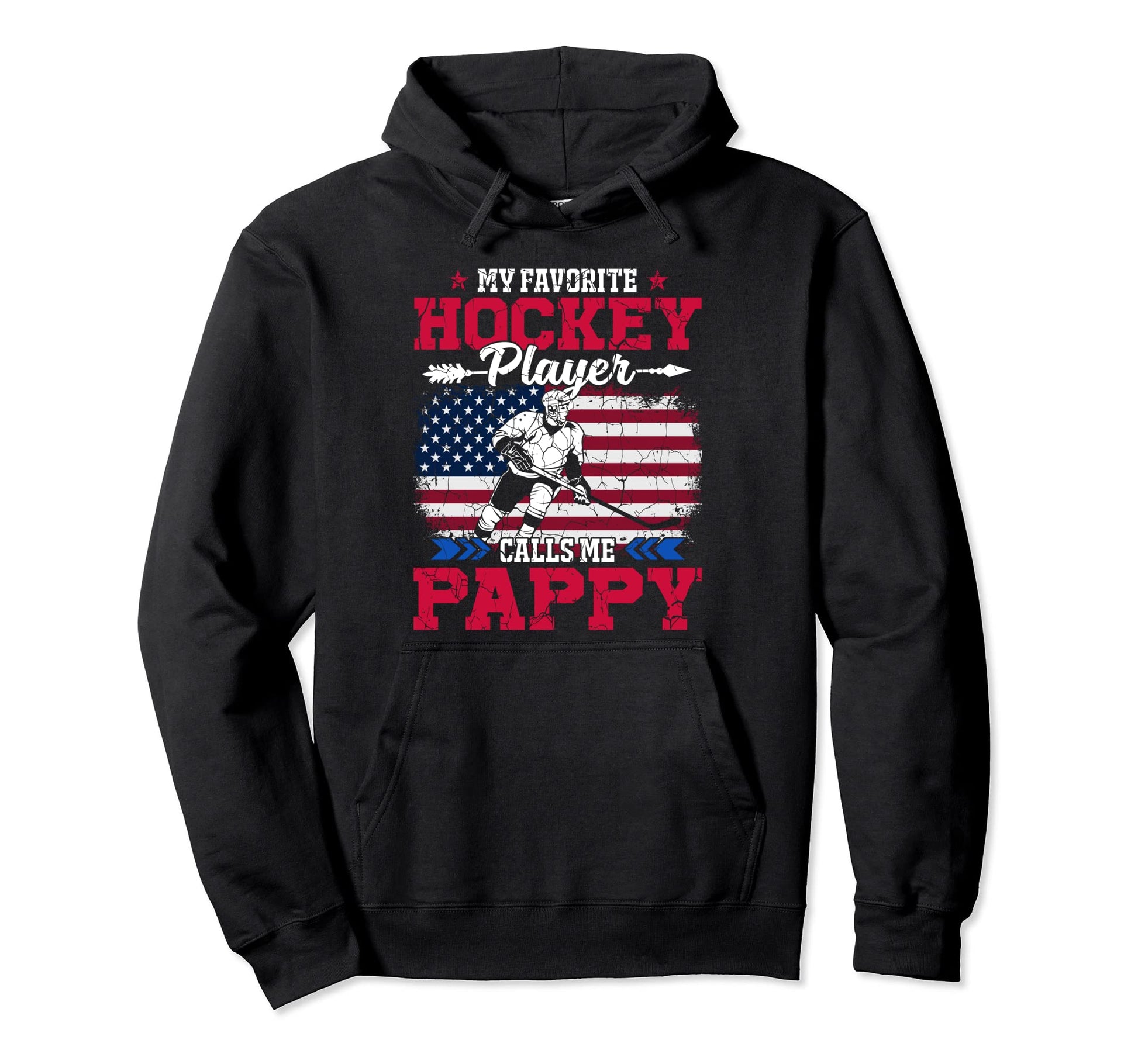 Usa Flag Hockey Player Calls Me Hoodie - Fun Novelty Design Men Women - T-Shirt, Sweatshirt, Hoodie