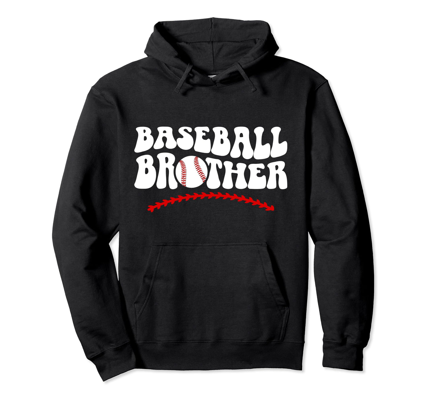 Baseball Brother Baseball Player Groovy Hoodie - Minimalist Print Unisex - T-Shirt, Sweatshirt, Hoodie