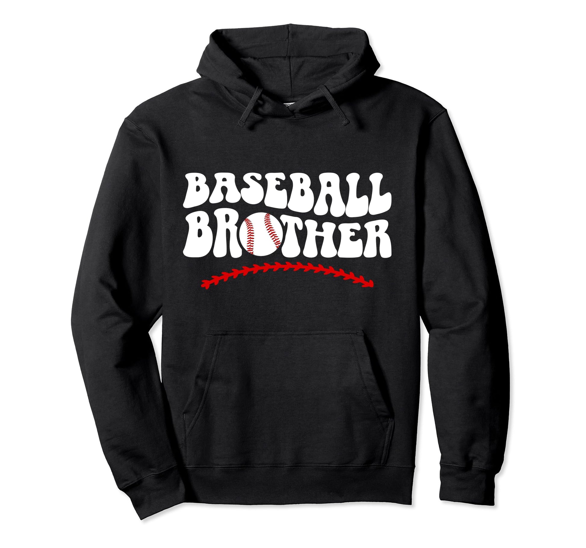 Baseball Brother Baseball Player Groovy Hoodie - Minimalist Print Unisex - T-Shirt, Sweatshirt, Hoodie